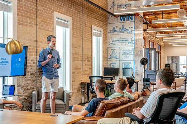 Team workshop illustrating our services and workflow systems